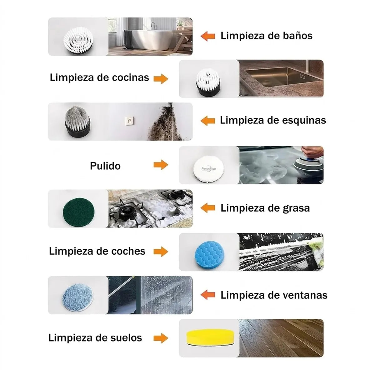 Domuvia — Cepillo Eléctrico 8 en 1 |+accesorio de regalo|